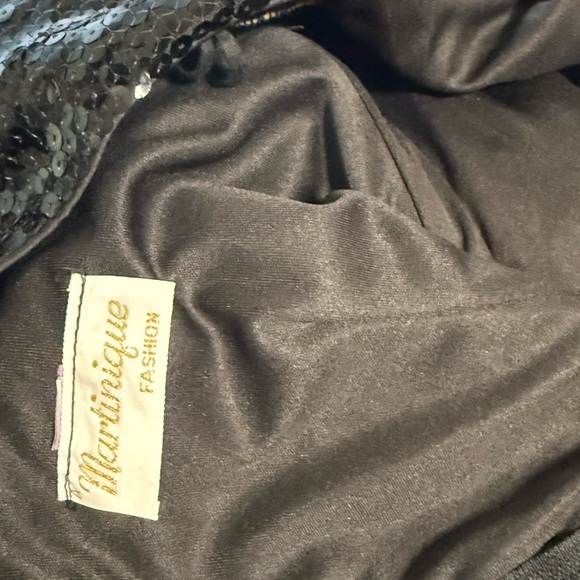 Vintage 80’s Prom Dress Martinique Sequin Tiered Ruffles Party Gown Goth Glam Si - Picture 4 of 5